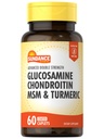 Sundance Glükosamiin Kondroitiin MSM ja kurkum | 60 kapslit | Kahekordne tugevus | Mitte-GMO ja gluteenivaba lisand