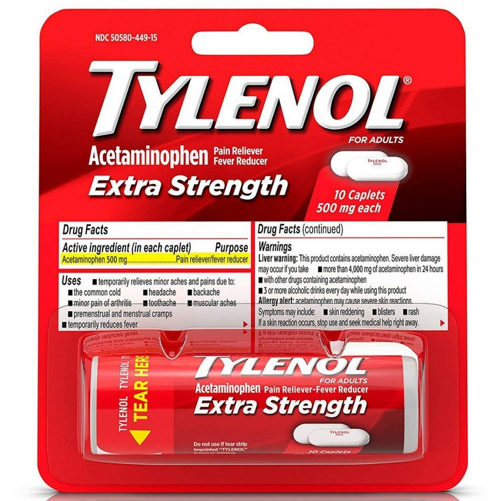 TYLENOL Extra Tugevuskapslid 10 ea ( 6 pakendis)