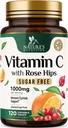 C-vitamiin närimistable 1000mg - ekstra tugevusega antioksüdandid võimsaks immuunsüsteemi toetuseks w / Vitamiin C & Rose HIPS - võimas dieet VIT C närimiskoe lisand, looduslik apelsini maitse, vegan, non-GMO - 120 tabletti