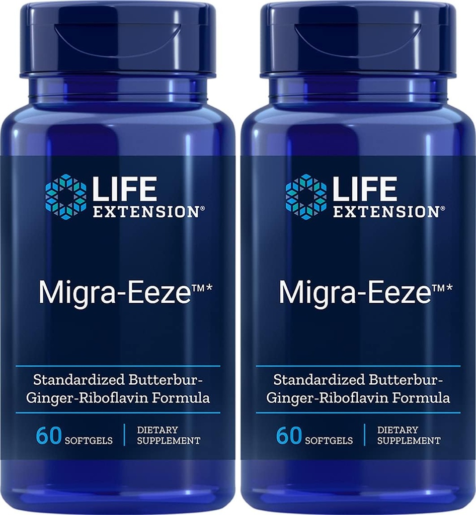 Life Extension Migra-EezeTM standardiseeritud Butterbur-Ginger-Riboflaviini valem, 60 Count (2. pakk)