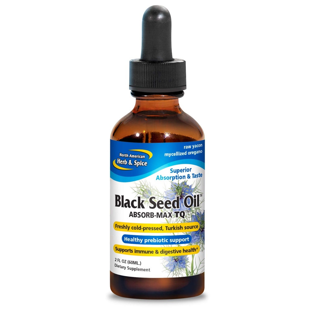 Põhja-Ameerika HERB & SPICE Black Seed Oil Absorb-Max TQ - 2 fl. oz. - Sublingual Mycellized Drops - Immune Support & Digestive Health - Oregano õli - Non-GMO - 52 Kokku Servings