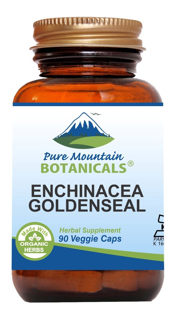 Echinacea Goldenseal kapslid - Kosher Vegan kapslid 450 mg orgaanilise Echinacea Goldenseal kompleksiga