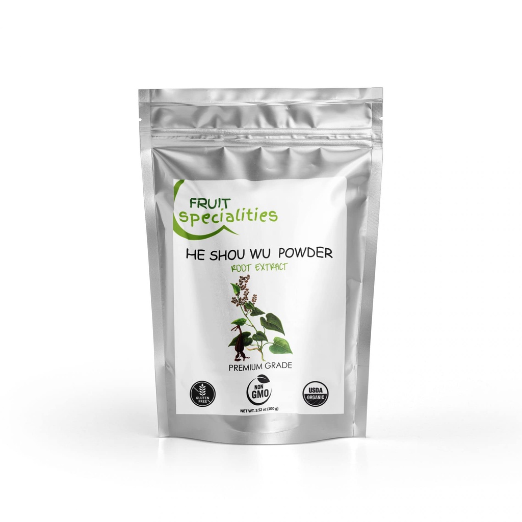 Orgaaniline He Shou Wu, Pure Fo-Ti juurepulber (3,52 oz)