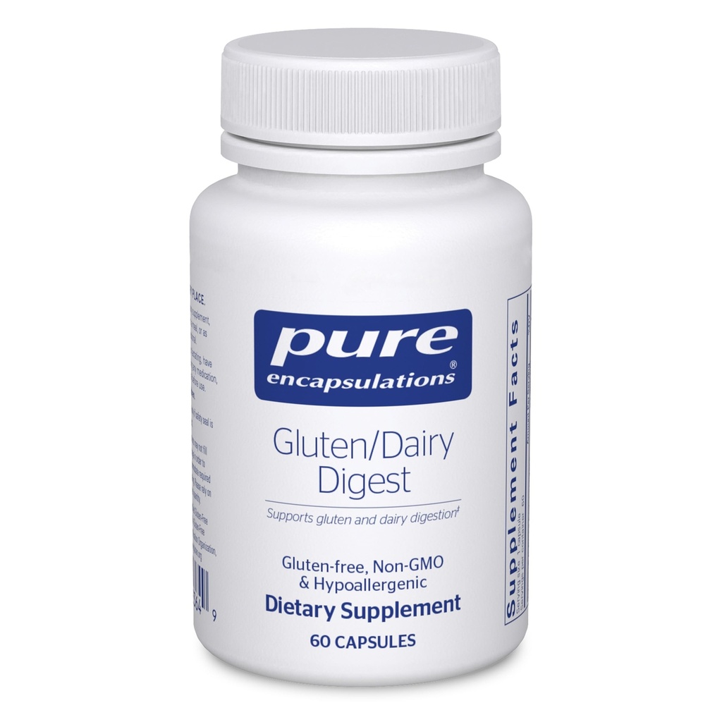 Puhtad kapslid Gluteen/Dairy Digest | Ensüümide unikaalne segu tervisliku gluteeni ja piimatoodete seedimise toetamiseks * | 60 kapslit