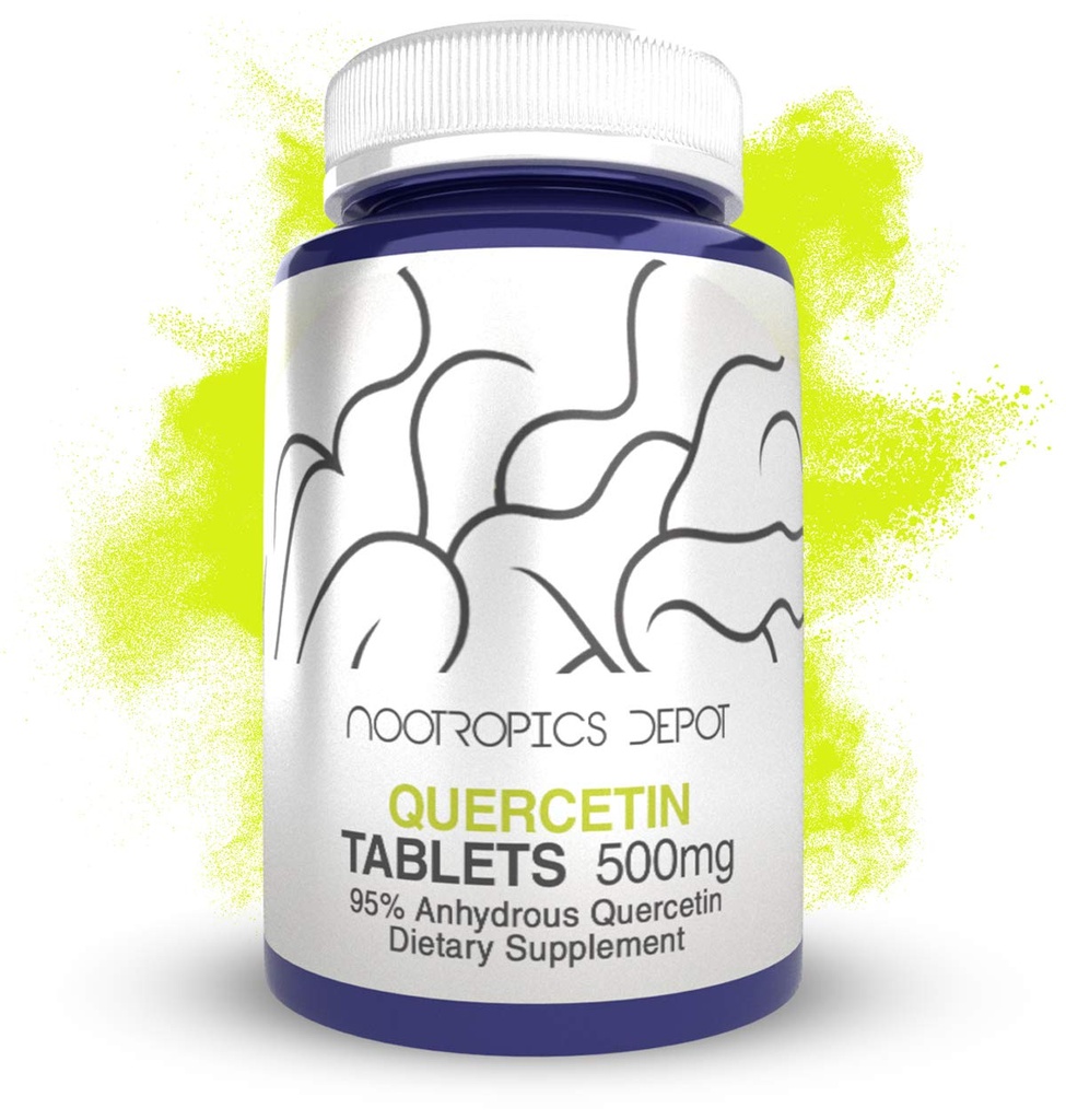 Nootropics Depot Quercetin Tablets | 500 mg | 60 Arv | 95% veevaba Quercetin