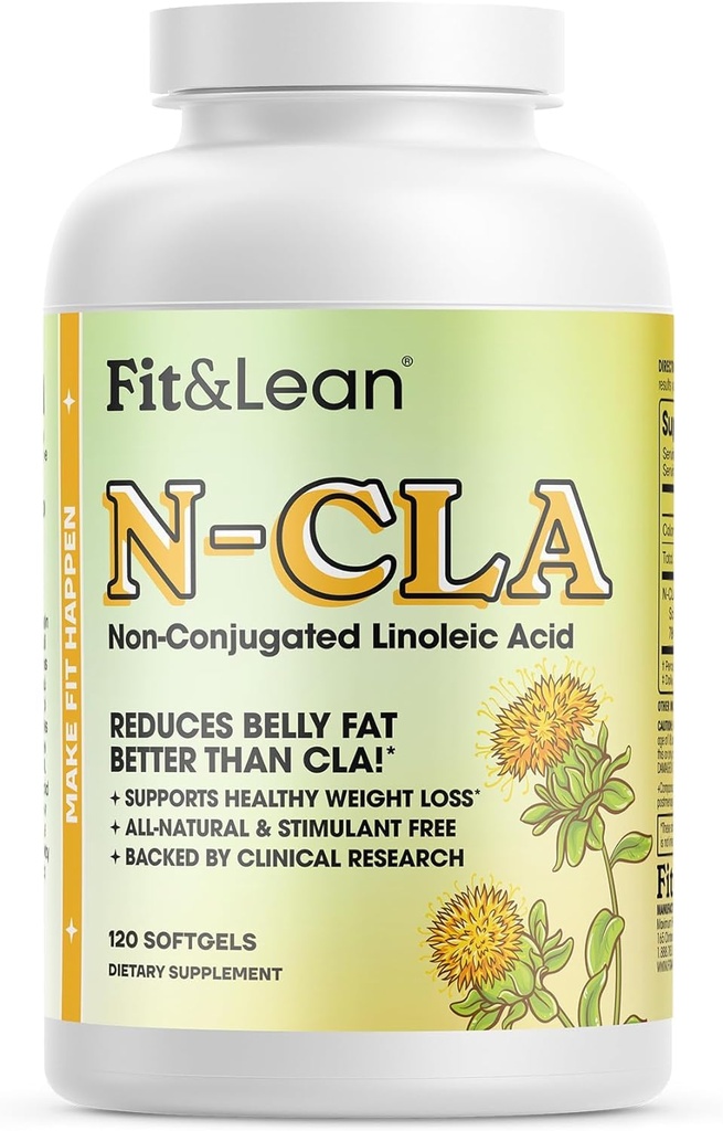 Fit & Lean N-CLA, kaalulangus täiendada, vähendab kõht rasva parem kui CLA, suurendada ainevahetust, toetab Lean lihas, stimuleeriv vaba, mitte konjugeeritud linoolhape, 120 serveerimine (pakendamine võib varieeruda)