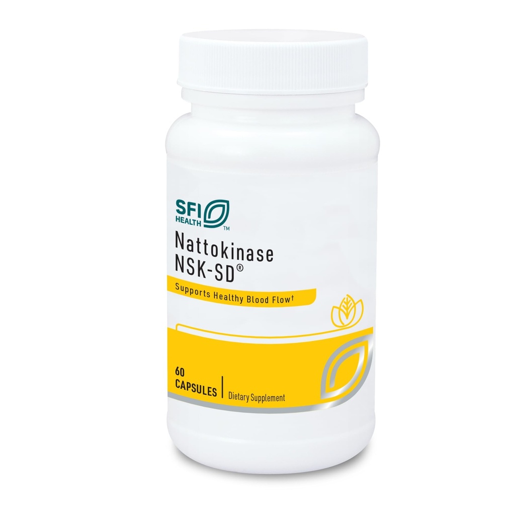 Klaire Labs SFI Health Nattokinase NSK-SD - proteolüütiline ensüüm südame-veresoonkonna toetamiseks, piima- ja gluteenivaba (60 kapslit)