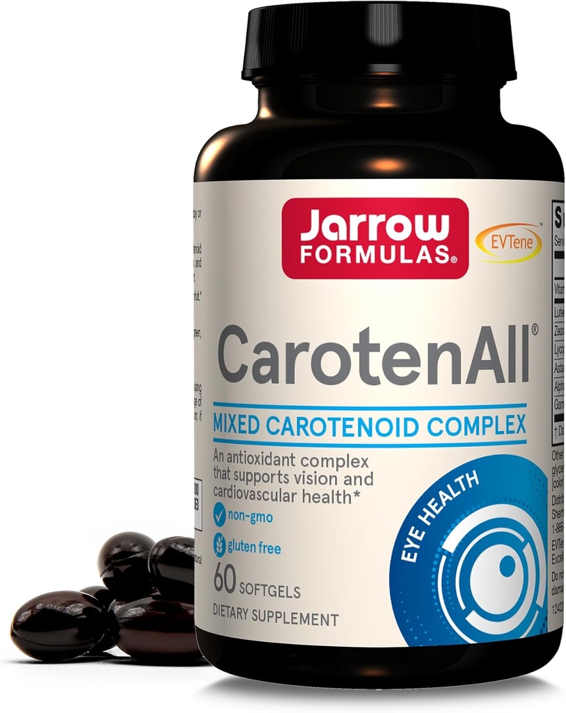 Jarrow Formulas® CarotenAll, toidulisand, antioksüdant nägemise ja südame-veresoonkonna tervise toetamiseks, 60 Softgels, kuni 60 päeva pakkumine