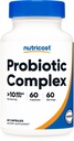 Nutrikost probiootiline kompleks (10 miljardit CFU) 60 kapslit - Acidophilus Plus 9 muud probiootikumid, mitte-GMO, gluteenivaba toidulisand