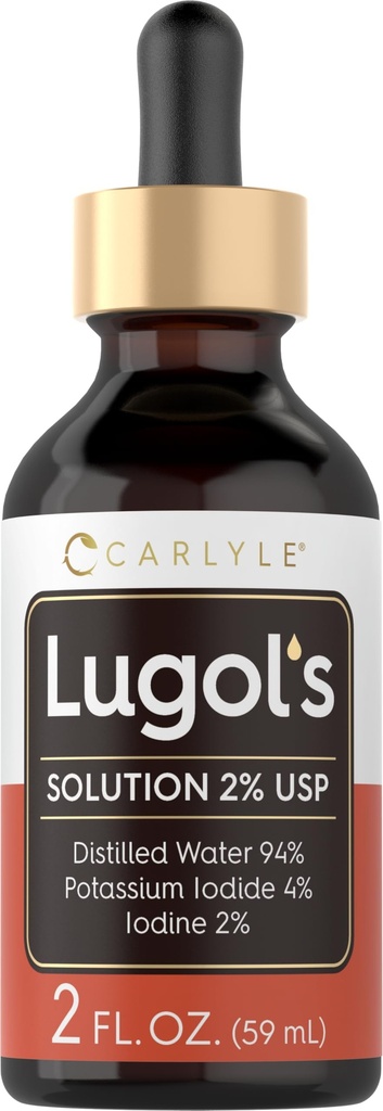 Carlyle Lugols Jood 2 protsenti 2 fl oz | Kaaliumjodiid ja joodilahus 2% Vedelad tilgad