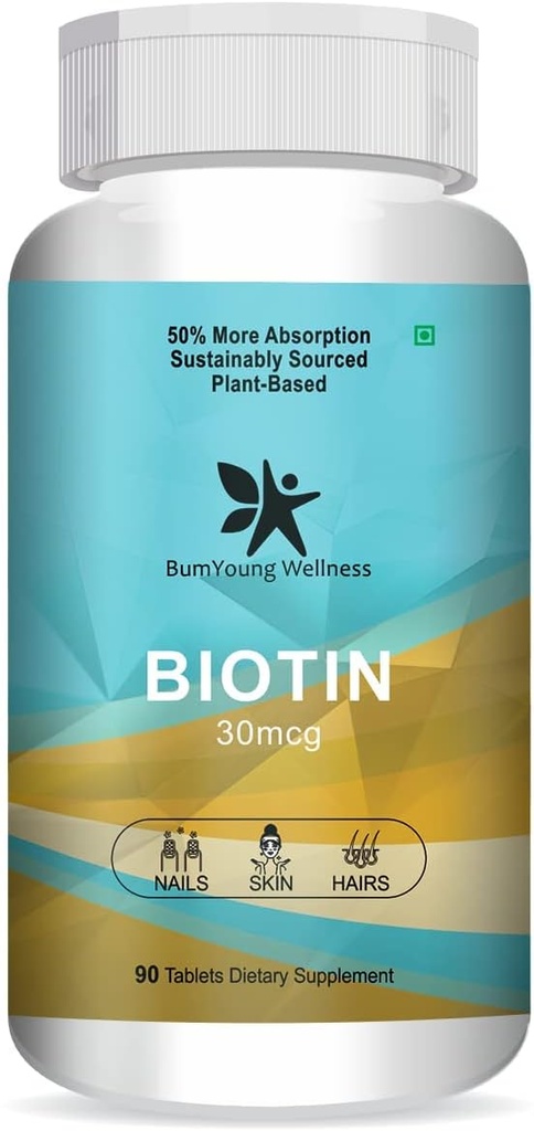 Goldy Biotin 30mcg, juuste kasvu täiendus, tugevad juuksed ja hõõguv nahk, võitleb küünte rabeduse 90 tabletti