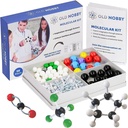 Old Nobby Chemistry Model Kit - 115 Piece Molecular Model Set sisaldab aatomeid, võlakirju, juhendamisjuhendit - STEM teaduse tööriist õpilastele, orgaaniline keemia, molekulaarne õppimine - värvikad mudelid