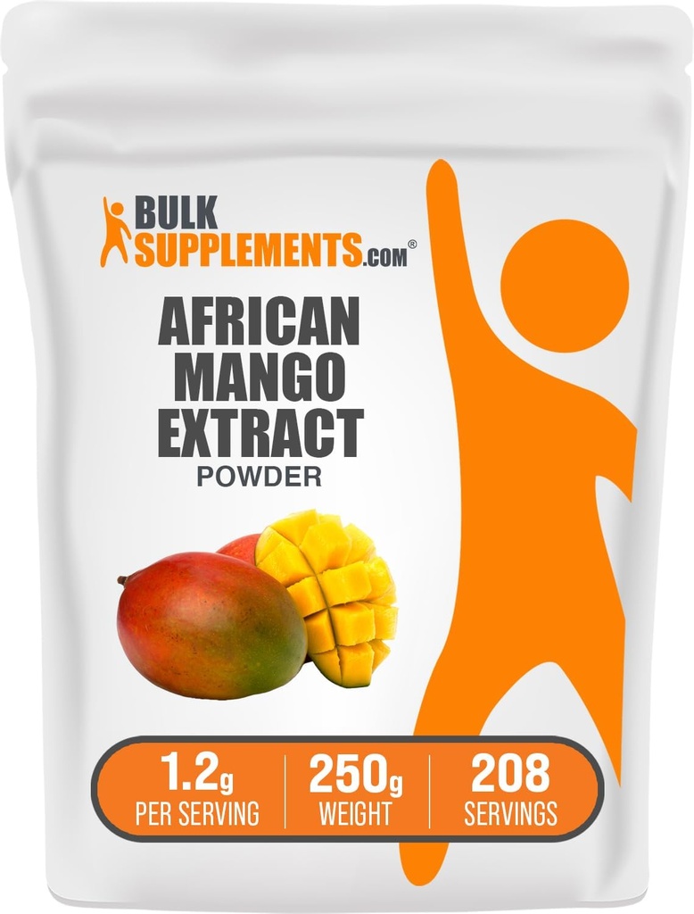BulkSupplements.com Aafrika Mango ekstrakti pulber - Irvingia Gabonensis, Aafrika Mango pulber - gluteenivaba, 1,2 g serveerimise kohta, 250 g (8,8 oz) (pakk 1)