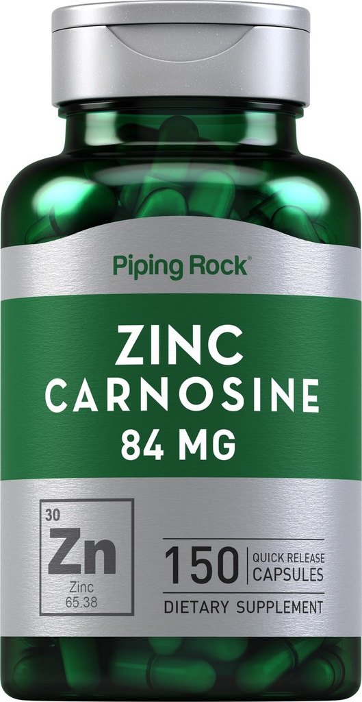 Torukivi tsink Karnosiinilisand | 84mg | 150 kapslit | Mitte-GMO, Gluteenivaba