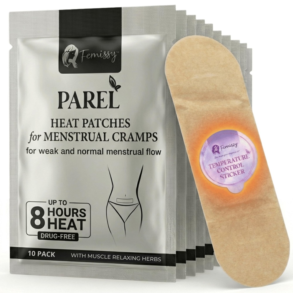 Taimse perioodi soojuspastad, kohandatud madala normaalvoolu (10 Pack) - 8-tunnine pikaajaline, narkootikumidevaba kütteplats menstruaalkrampide, puhituse ja selja pingete jaoks - naha ohutu, tugev hoidke, On-The-Go Relief