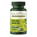Banyan Botanicals Adrenal Nourish – Organic Adaptogen Supplement – Adrenal Support for Natural Energy with Organic Ashwagandha, Gokshura & Guduchi * – 90 Tabletts – Non-GMO, Jätkusuutlikult Allikas, Vegan
