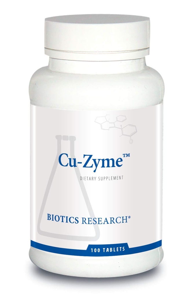 Biotics Research Cu-Zyme Essential Mineral Supplement, energia ainevahetus, raua imendumine, terved luud, immuunfunktsioon 100 tabletti