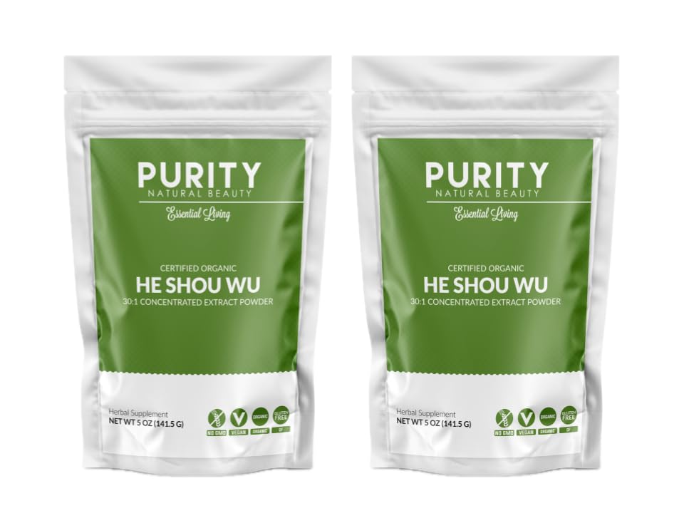 Sertifitseeritud orgaaniline He Shou Wu - suur 5oz kott 30: 1 kontsentreeritud-Fo-ti - orgaaniline foti ekstrakt- Foti He Shou Wu orgaaniline (pakk 2-10 ühikut)