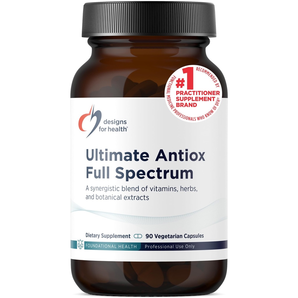 Disainid Health Ultimate Antiox Full Spectrum - Antioksüdant täiendus Resveratrol, Acerola, Lutein, Curcumin C3, Quercetin + More (90 kapslit)