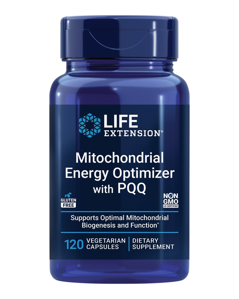 Elu pikendamine Mitokondriaalne energia optimeerija koos PQQ-ga - tervisliku mitokondrite energialisa - tauriini, B-vitamiini, pürrolokinoliini kinooniga - gluteenivaba, mitte-GMO - 120 taimekapslit