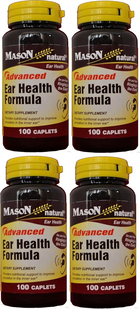 Mason Natural Advance Ear Health Formula Bioflavonoids Plus 100 kapslit pudelipakendis 4 Kokku 400 kapslit
