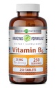 Hämmastavad valemid Vitamiin B6 Püridoksiin 25mg 250 tabletti Täiendus | Mitte GMO | Gluteenivaba | Valmistatud USA-s
