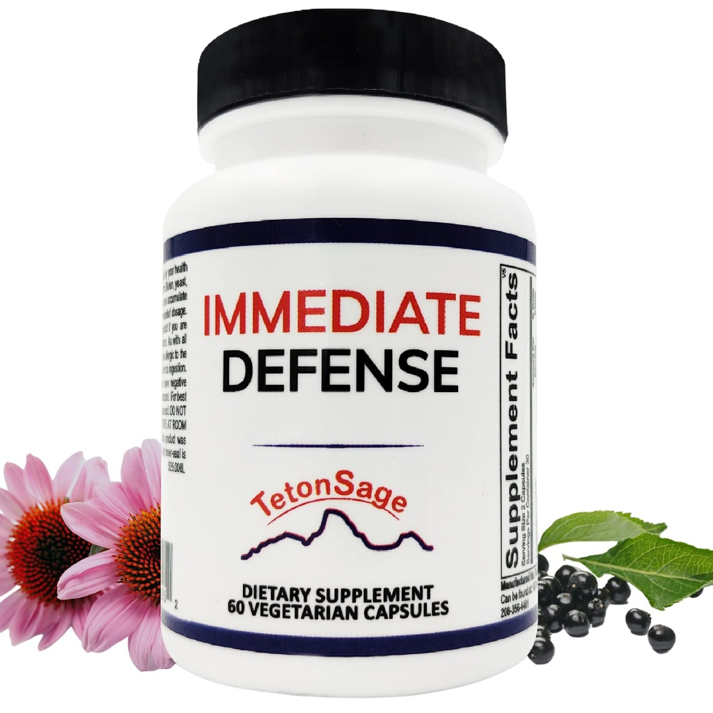 Kohene kaitse immuuntoetus - tsink, must leedripuu, Echinacea, vitamiin A & C koos B12-ga, | võimas immuunsuse suurendaja täiskasvanutele | Immuunsüsteemi tugevdaja täiendus 60 kapslit