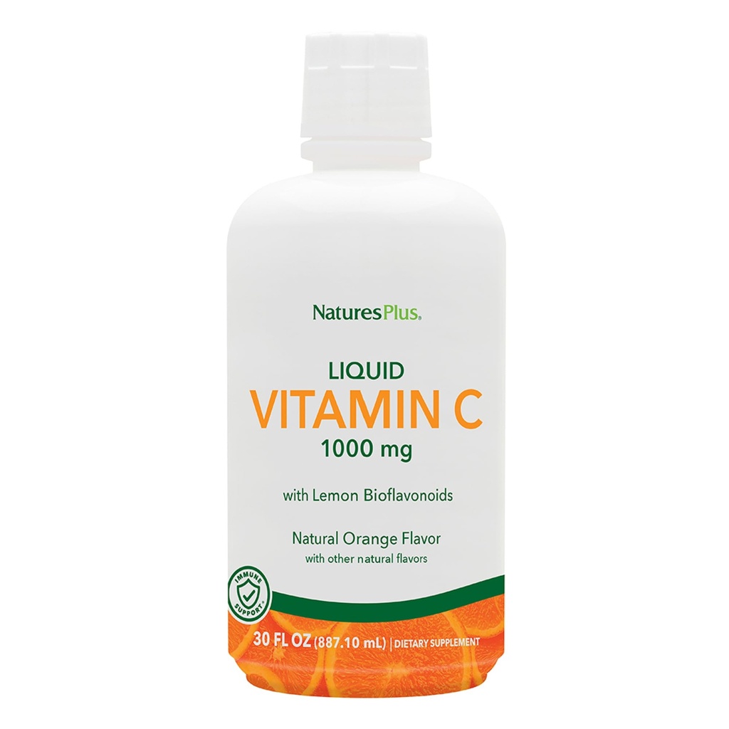 NaturesPlus Vedel C-vitamiin - 1000 mg, 30 fl oz - sidrunbioflavonoididega - taimetoitlane, gluteenivaba - 30 serveerimist