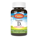 Carlson - D3-vitamiin, 10000 RÜ (250 mcg), D-vitamiini toidulisandid, luude ja immuunsuse tugi, D3-vitamiini softgeelid, südame tervis, Gluteenivaba D-vitamiini kapslid, 120 Softgels