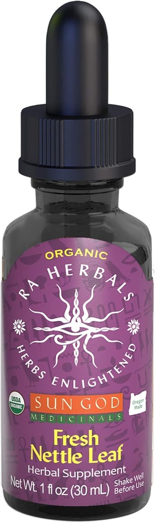 RA Taimed Sertifitseeritud Orgaaniline Värske Nettle Leaf Tinktuur | Looduslik Taimeekstrakt Wellness | Toitev ja värskendav segu | 1 oz