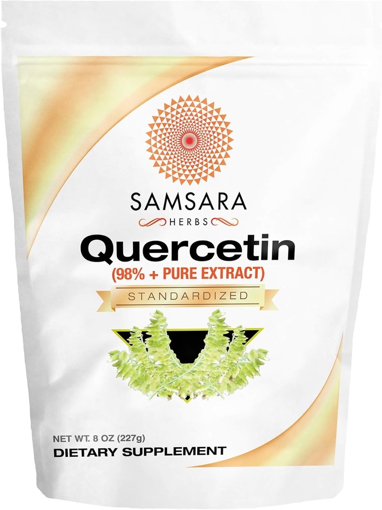 Samsara maitsetaimed Quercetin 98% + puhas ekstrakti pulber (8oz/226g) - võrdub 452 x 500 mg kapslitega
