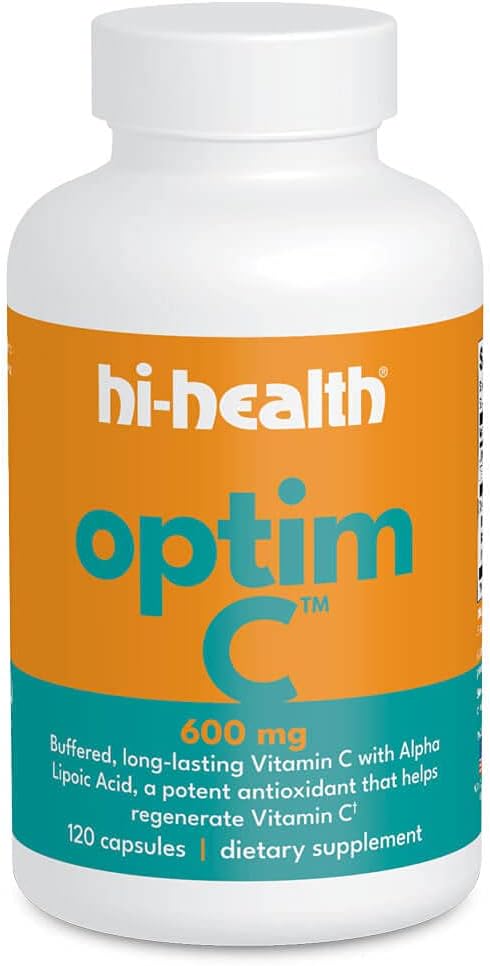 Hi-Health Optim-C 600 mg puhverdatud C-vitamiin (120 kapslit)