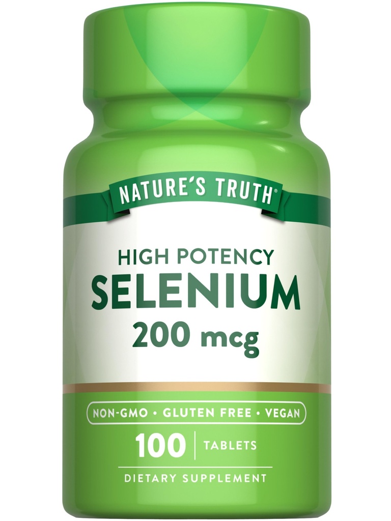 Nature's Truth Selenium 200 mcg Supplement | Essential Mineral High Potency Tablets | Vegan, Non-GMO & Gluteenivaba