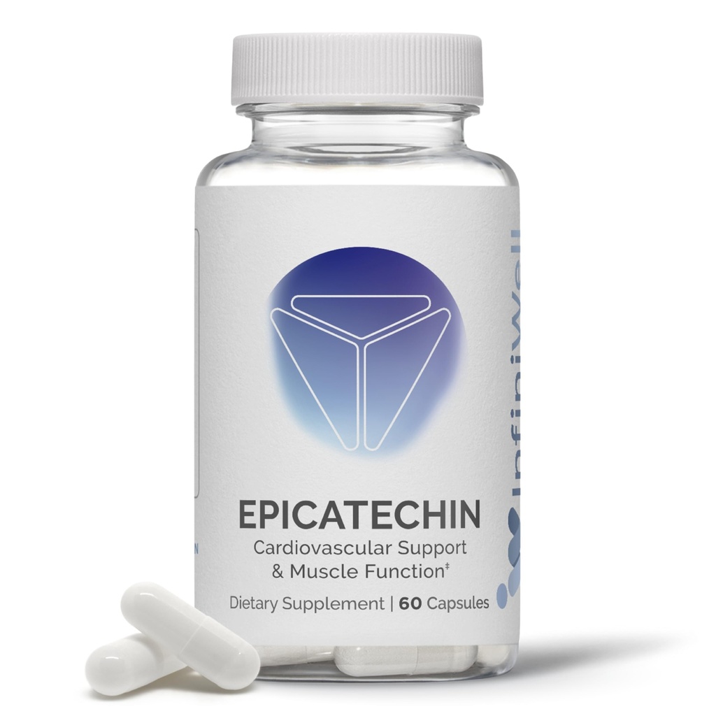 InfiniWell Epicatechin Supplement - toetada lihaste hoone ja lämmastikoksiidi tootmist - edendada tervislikku valgusünteesi, treeningu taastumist, antioksüdantide toetamist ja kognitiivset funktsiooni (60 kapslit)