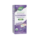 Nature's Way Sambucus Elderberry Traditsiooniline immuunsüsteemi siirup vanuses 1+, traditsiooniline immuunsuse tugi *, antioksüdantide tugi *, Black Elderberry ekstrakt, USDA sertifitseeritud orgaaniline, 4 Fl Oz
