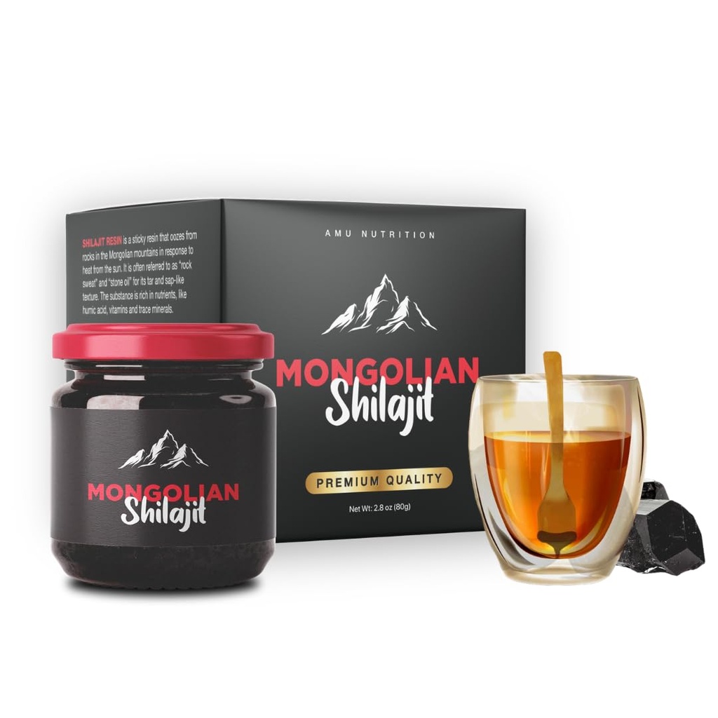 AMU TOITUMINE Puhas orgaaniline mongoolia Shilajit vaik - Himaalaja Shilajit täiendus meestele ja naistele, 100% puhas, looduslik ja must Shilajit vaik - Fulvic happe looduslik allikas (50 Gram)