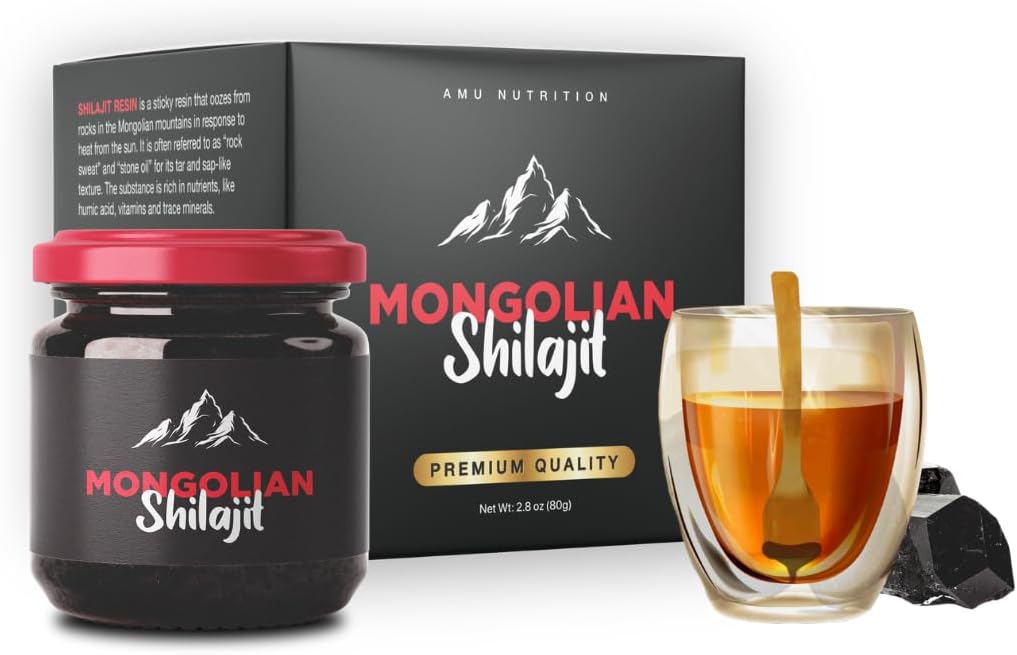 AMU TOITUMINE Puhas orgaaniline mongoolia Shilajit vaik - Himaalaja Shilajit täiendus meestele ja naistele, 100% puhas, looduslik ja must Shilajit vaik - Fulvic happe looduslik allikas (50 Gram)