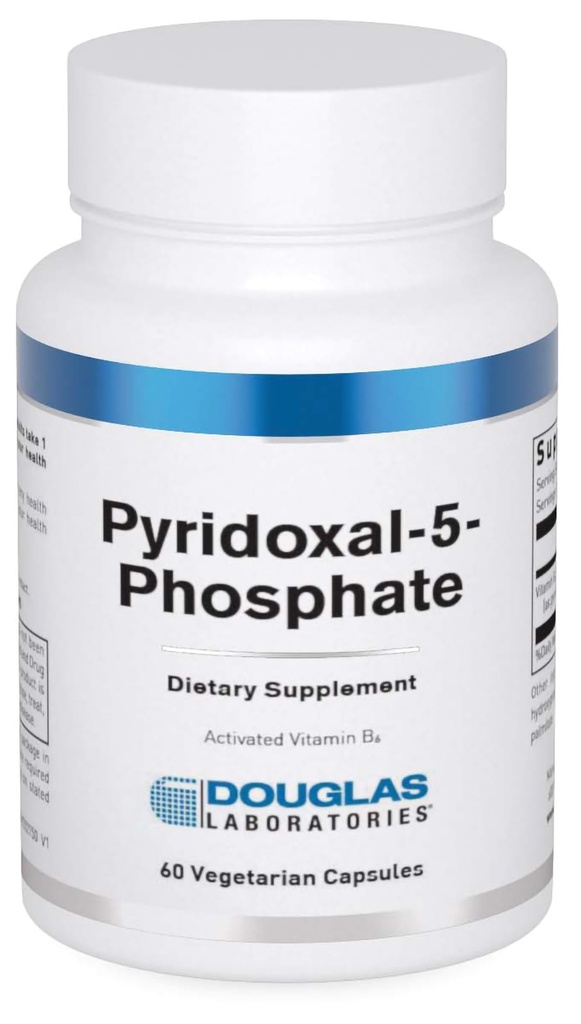 Douglas Laboratories Pyridoxal-5-Fosphate (50 mg.)  Vitamin Vitamiin B6 neuroloogilise tervise ja südame-veresoonkonna süsteemi toetamiseks | 60 kapslit