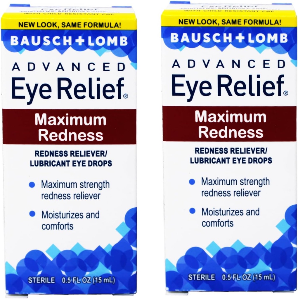 Bausch & Lomb Advanced Eye Relief Redness Maksimaalne relief tilgad - 2 pk.