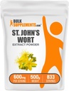 BulkSupplements.com Naistepuna ekstrakt - naistepuna lisand, taimsed lisandid meeleolu - vegan ja gluteenivaba, 600mg ühe serveerimise kohta, 500g (1,1 naela) (pakk 1)