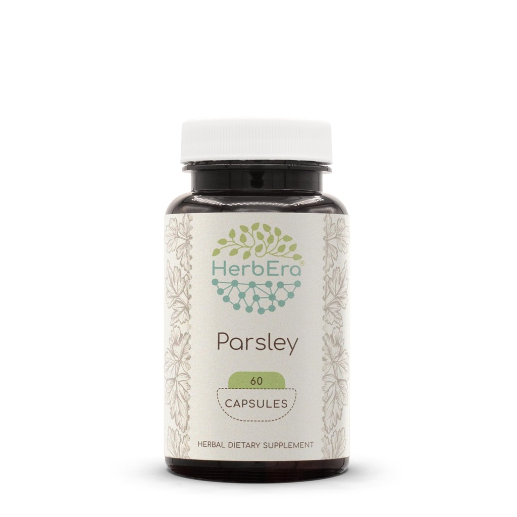 HerbEra Parsley 60 kapslit , 500 mg , valmistatud peterselliga ( Petroselinum crispum ) Kuivatatud leht ( 60 kapslit )