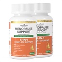 Menopausi täiendused naistele Menopaus Probiootikumid Relief, Vitamiin D3 & B6, Toetab kuuma vilgub, öine higistamine, Bloating & Soolestiku Tervis Black Cohosh, kollageen | 180 Veggie Caps