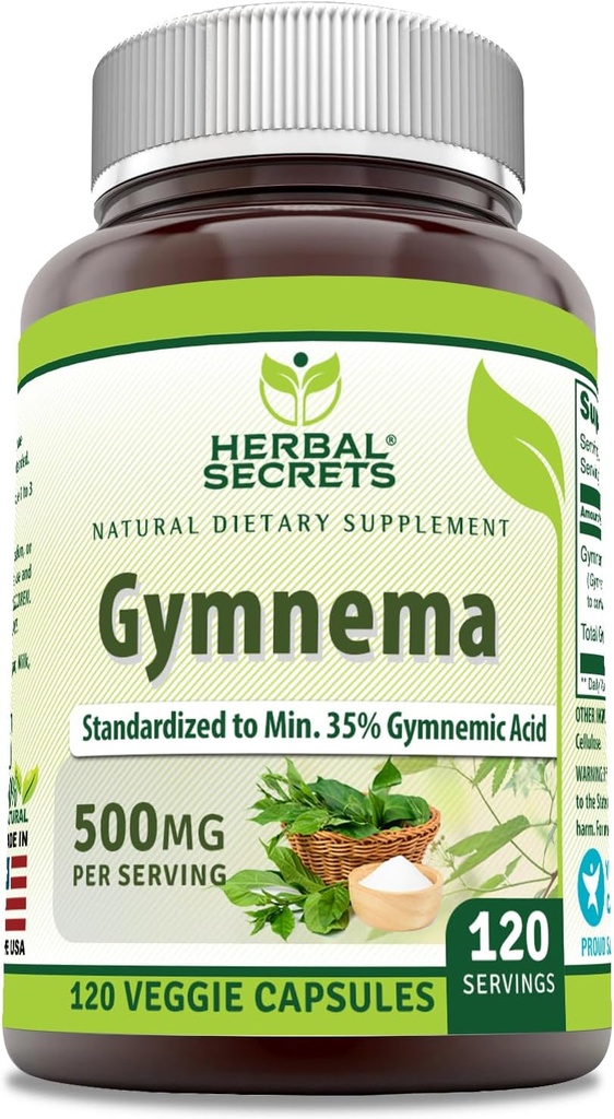 Taimsed saladused Võimlemise täiendus | 500 Mg ühe serveerimise kohta | 120 Veggie kapslit | Mitte-GMO | Gluteenivaba | Valmistatud USA-s