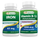 Raud 65 mg ja vitamiin B12 6000 mcg