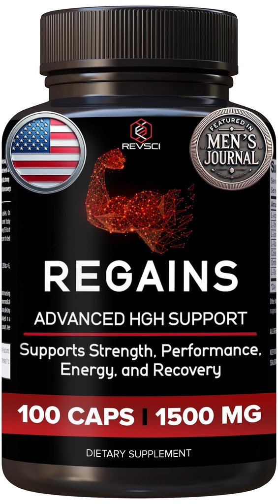 HGH täiendused meestele ja naistele - Regains Natural Anabolic lihaste kasvuhormooni meestele, lihaste ehitaja meestele, lihaste taastamise post treening täiendada, 100 valgu pillid