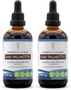 Saw Palmetto tinktuur Alkoholivaba vedelik ekstrakt, Saw Palmetto (Serenoa Repens) Kuivatatud Marja (2x4 FL OZ)