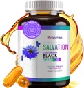 Musta seemne õli kapslid - külmpressitud Nigella Sativa (Türgi) tümokinoon, Black Cumin Nigella Sativa seemneõli, 100% vedel puhas mustseemneõli 120 loend, 500 mg kapsli kohta, valmistatud USAs