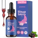 JoySpring Melatoniin 1MG lastele | 5HTP & L-Theanine - suhkruvaba vedel melatoniin lastele ja teismelistele - lapsesõbralik unelisa (1 fl oz)