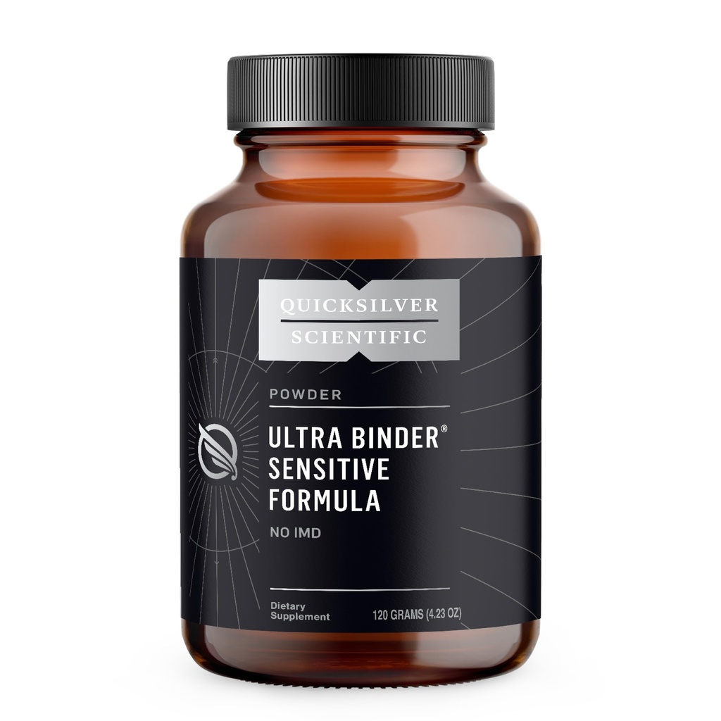 Quicksilver Scientific Ultra Binder Sensitive Valem - Soolestiku Tervise Täiendus Aktiivsöega, Bentonite Savi - Puhastustoetus Pulber (120 g)