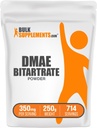 BulkSupplements.com DMAE Bitartraadi pulber - dimetüülaminoetanool Bitartraat, DMAE lisand - maitsestamata & gluteenivaba, 350 mg serveerimise kohta, 250 g (8,8 oz) (pakk 1)